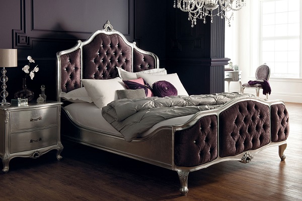 Rococo with Silver Leaf Upholstered Panels